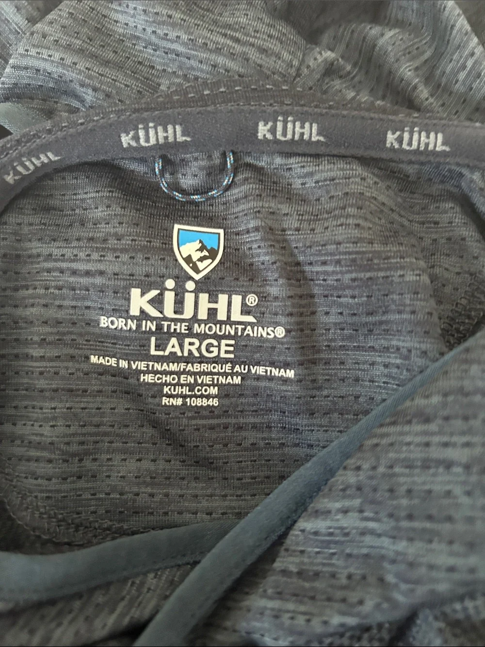 Kuhl Men's Lightweight Hooded Long-Sleeve Engineered Shirt Size L Blue